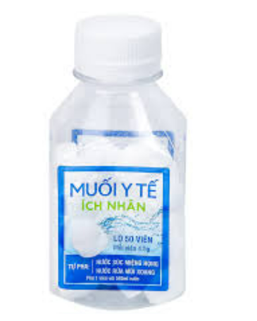 Muối Y Tế Ích Nhân 4.5g (Lọ/50v)