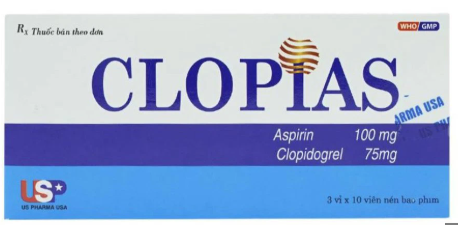 Clopias Aspirin 100mg Clopidogrel 75mg USP (H/30v)