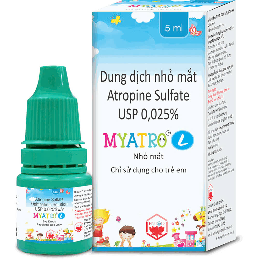 Myatro nhỏ mắt 0.025% Ấn Độ (Lọ/5ml)