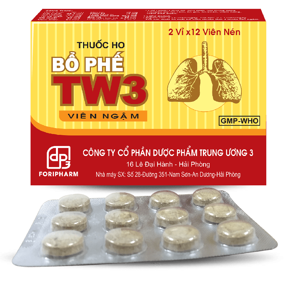Viên Ngậm Thuốc Ho Bổ Phế TW3 (H/24v) Date 03/2026