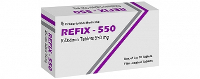 Refix Rifaximin 550mg India (H/30v) Date 03/2027