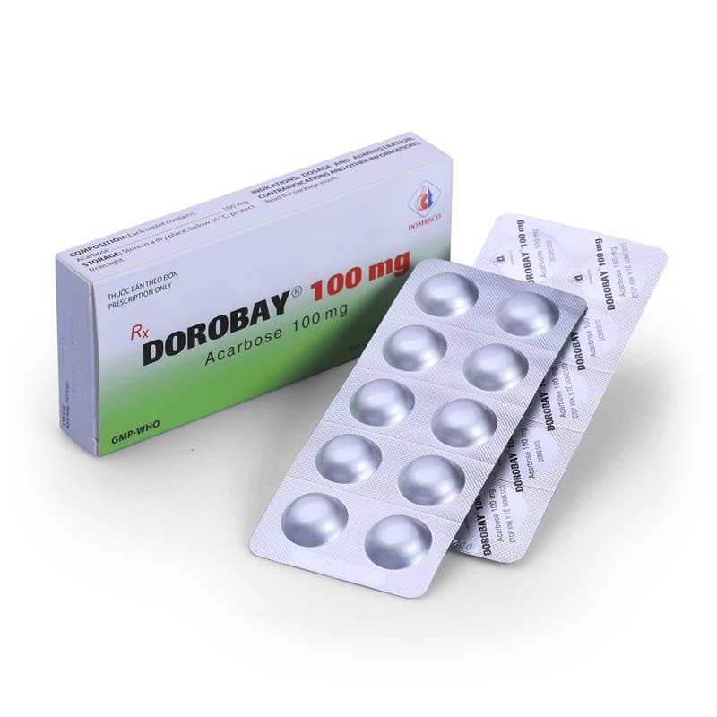 Dorobay Acarbose 100mg Đồng Tháp (H/30v)