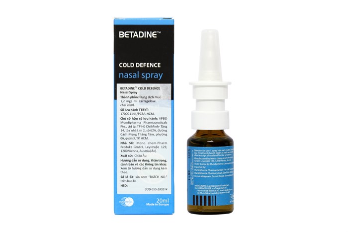 Betadine Cold xịt mũi Mundipharma (Lọ/20ml) Date 02/2026