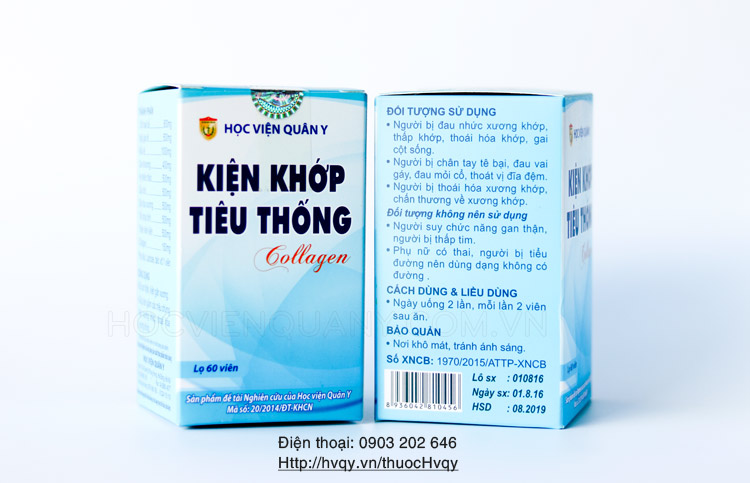 Kiện khớp tiêu thống collagen HVQY (Lọ/60v)