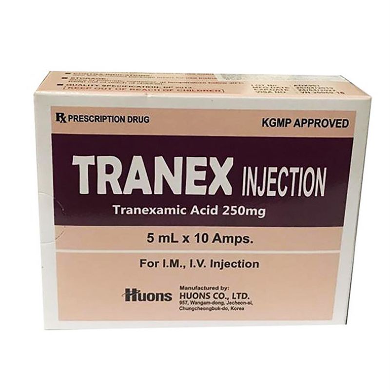 Tranex Tranexamic Acid 250mg tiêm Hàn Quốc (H/10o/5ml)