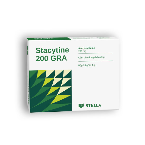 Stacytine Acetylcystein 200mg viên sủi Stella (H/16v) date 08/2025