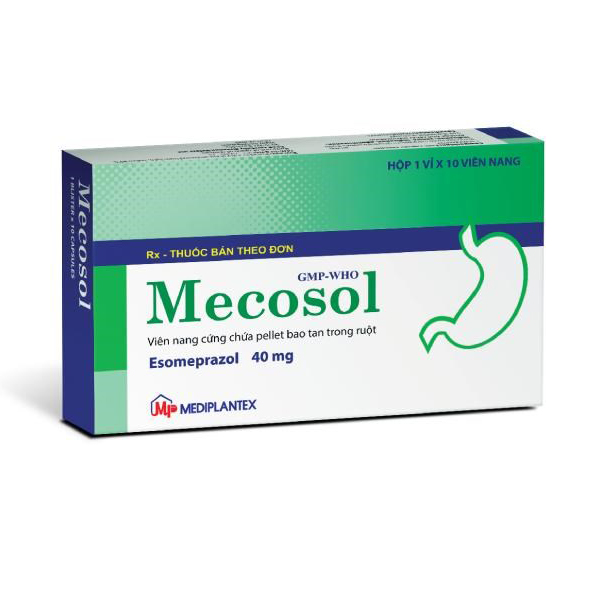 Mecosol Esomeprazol 40mg Mediplantex (H/10v) Date 06/2026