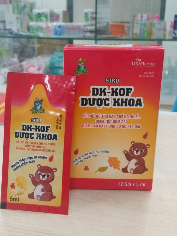 DK KOF Siro Ho Giảm Đau Rát Họng  Dược Khoa (H/12gói/5ml)