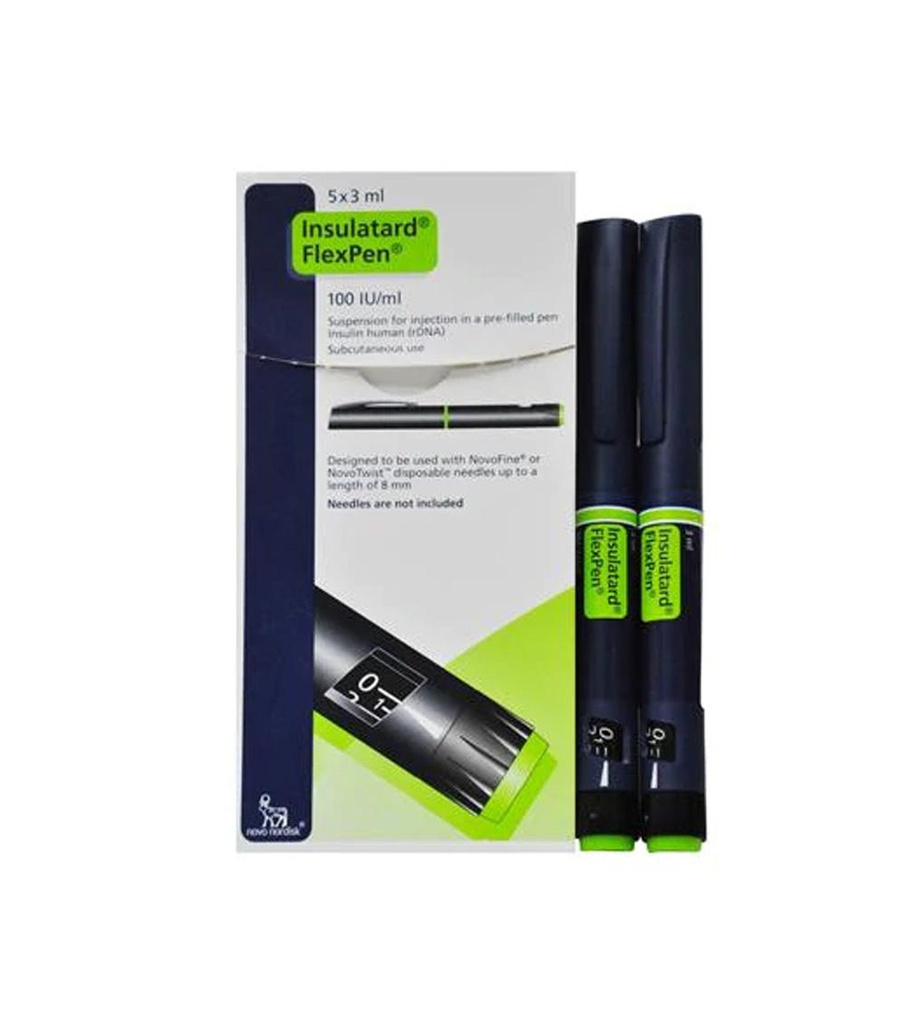 Insulatard Flexpen 100IU/ml bút tiêm tiểu đường Novonordisk (1bút/3ml) date 12/2026