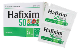 [T04439] Hafixim Kids Cefixim 50mg Hậu Giang (H/24gói 0.75g)