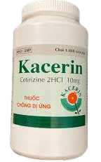 Kacerin cetirizine 2HCL 10mg Khánh Hòa (Lọ/1000v)
