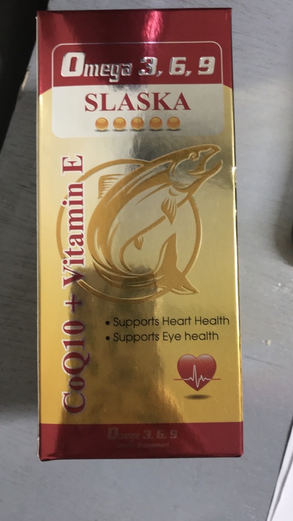 Slaska omega 3 6 9 CoQ10+Vitamin E Akopha (Lọ/100v) vàng
