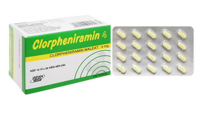 Clorpheniramin 4mg DHG Hậu Giang (H/10vỉ/20v)