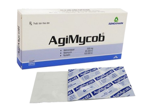AgiMycob metronidazol 500mg đặt phụ khoa Agimexpharm (H/10v) Date 11/2026