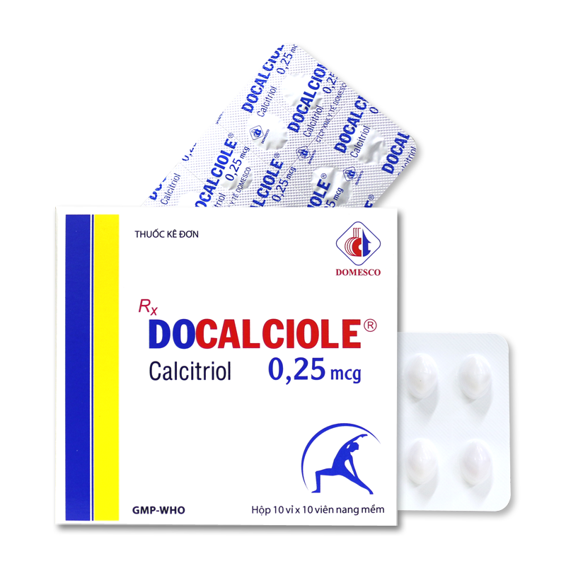 Docalciole calcitriol 0.25mcg Đồng Tháp (H/100v) Date 08/2026