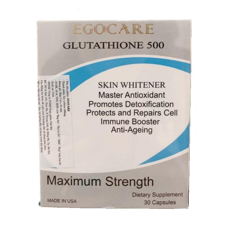 Egocare glutathione 500 Mỹ (H/30v)