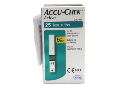 Que thử đường huyết Accu Chek ative Roche Đức (H/25 que) Date 11/2026