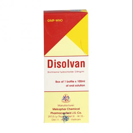 Disolvan bromhexin 0.8mg/ml Mekophar (Lọ/100ml) Date 05/2027