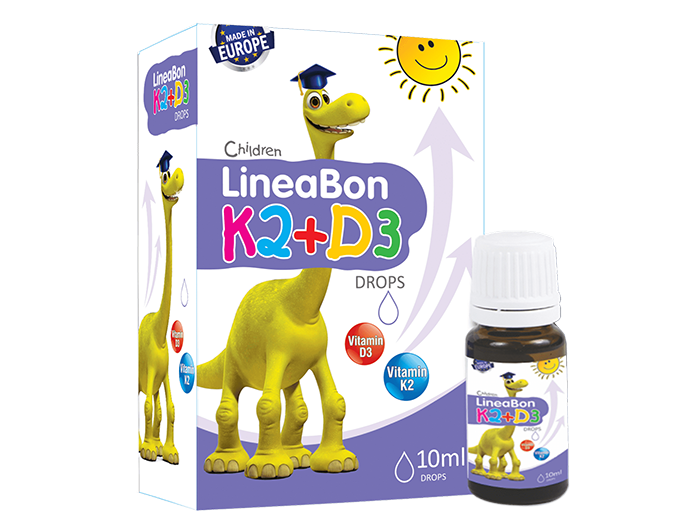 Lineabon K2 + D3 Nhỏ Giọt hỗ trợ tăng chiều cao cho bé Slovenia (Lọ/10ml) Date 08/2026