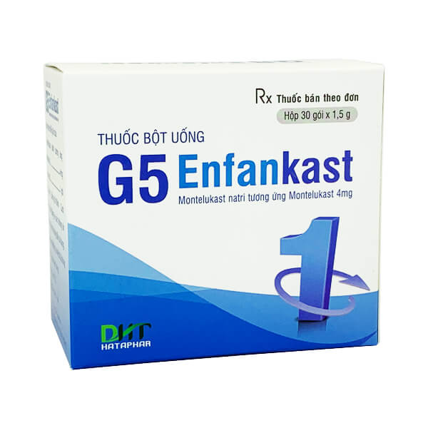 G5 Enfankast montelukast 4mg Hà Tây (H/30gói/1.5g) Date 12/2026