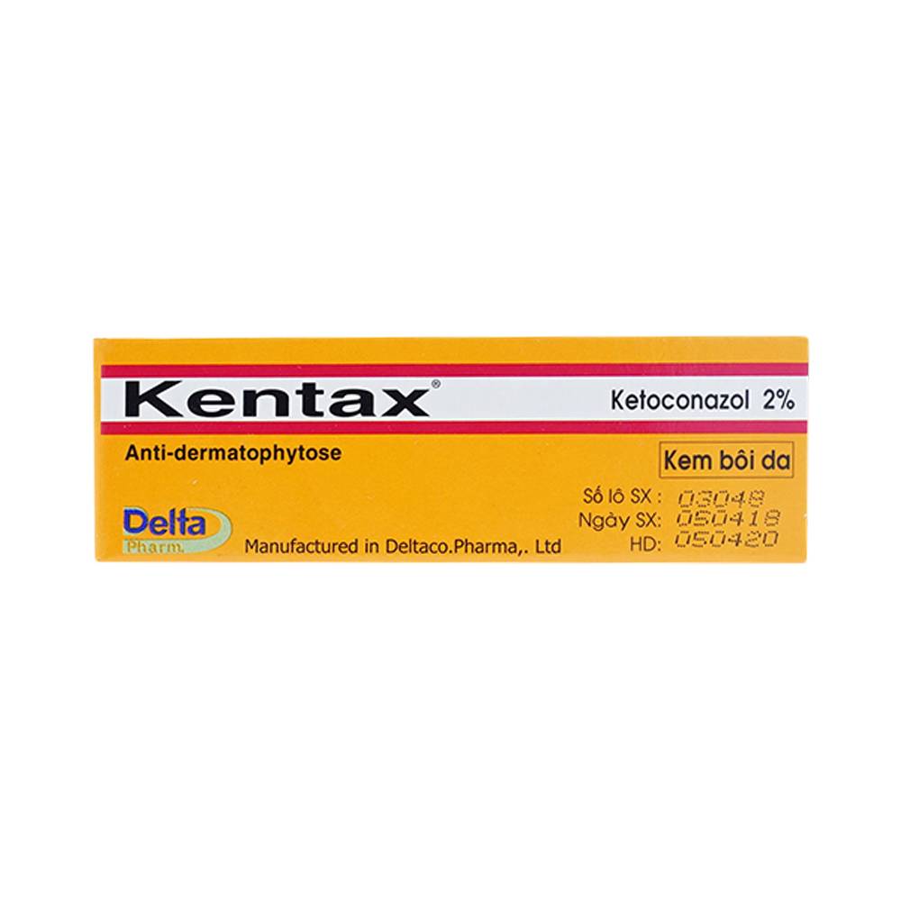Kentax Ketocodazol 2% Delta Pharm (Cọc/10 tuýp/5g) date 08/2027