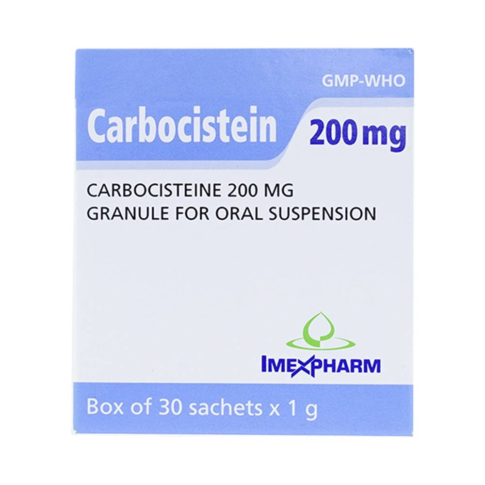 Carbocistein 200mg Imexpharm (H/30gói) Date 12/2027