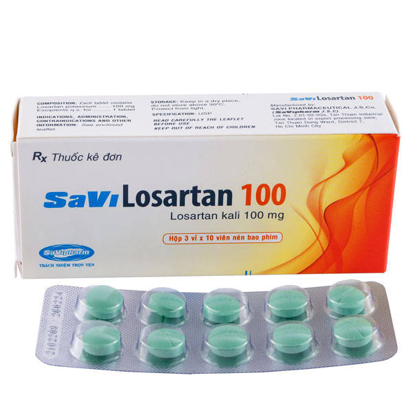 Savi Losartan 100mg SaVipharm (H/30v) 