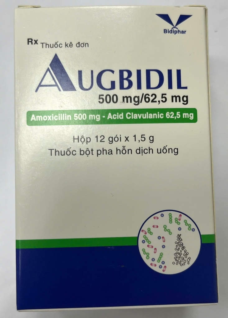 Augbidil 500mg/62.5mg Bidiphar (H/12gói)
