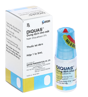 Diquas 3% dung dịch nhỏ mắt Santen (Lọ/5ml) Date 06/2026