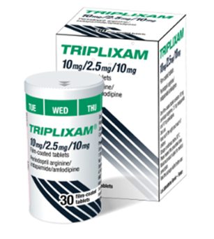 Triplixam 10mg/2.5mg/10mg Servier Pháp (Lọ/30v) Date 09/2026