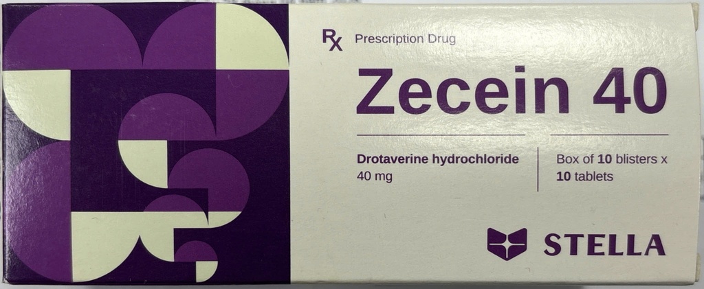 Zecein Drotaverin 40mg Stella (H/100v) Date 11/2027