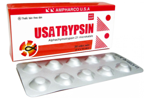 Usatrypsin Alphachymotrypsin 4.2mg AMPHARCO U.S.A ( H/20v) Date 10/2027