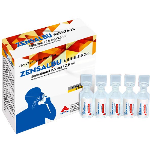 Zensalbu salbutamol 2.5mg/2.5ml CPC1 Hà Nội (H/10o/2.5ml) ( Ventolin nội ) 