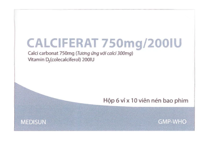 Calciferat 750mg/200IU Medisun  (H/60v)