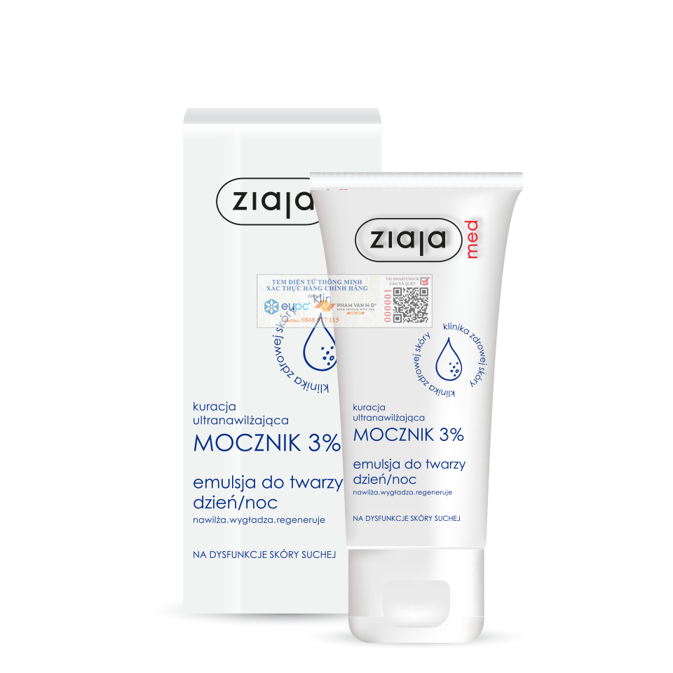 Nhũ Tương Ziaja Med Mocznik 3% (Tuýp/50g) date 03/2027