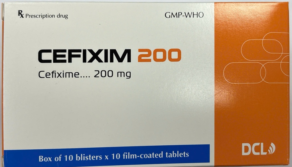 Cefixim 200mg Pharimexco Cửu Long (H/100v) Hộp To