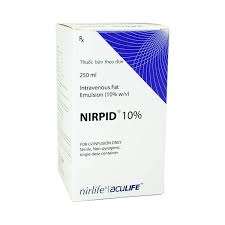 Nirpid 10% Nhũ Tương Dầu truyền tĩnh mạch Ấn Độ (Chai/250ml) Date 10/2026