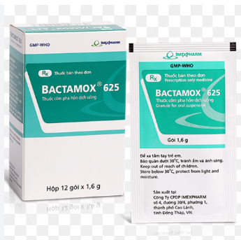 Bactamox 625 cốm pha hỗn dịch Imexpharm (12 gói x 1.6g) Date 05/2026