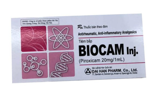 Biocam Piroxicam 20mg/1ml tiêm Hàn Quốc (H/10o/1ml) Date 05/2027