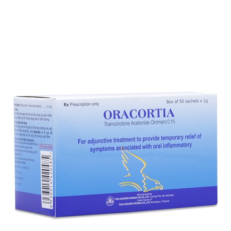 Nguyên hộp Oracortia gói Trị nhiệt miệng Thai Nakorn (H/50gói)