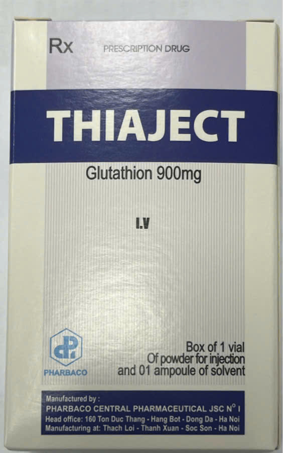 Thiaject Glutathion 900mg Pharbaco (H/1lọ/1o)