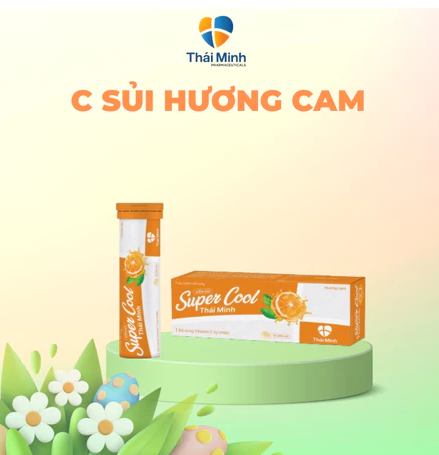 Viên C Sủi Cam Super Cool Thái Minh (Tuýp/10v) date 05/2027