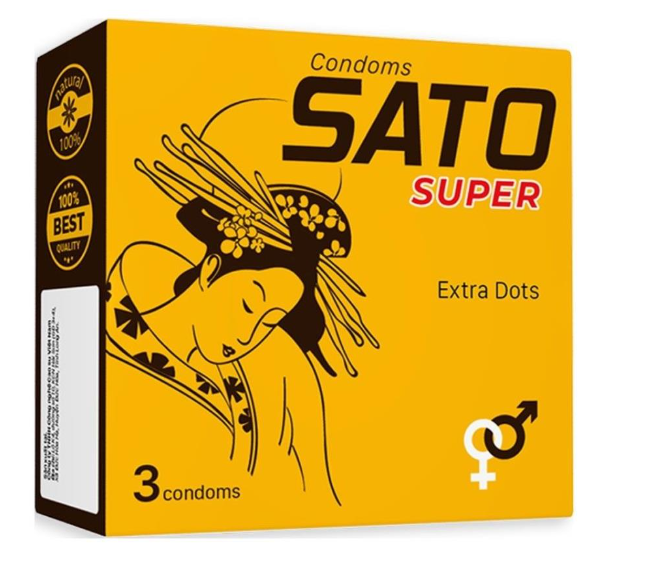 Bao cao su Sato Super Extra (H/3c) Vàng