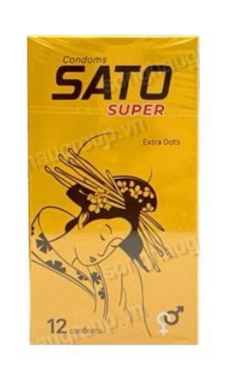 Bao cao su Sato Super Extra  (H/12c) Vàng