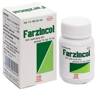 Farzincol 10mg kẽm Gluconat 70mg Pharmedic (Lọ/100v)