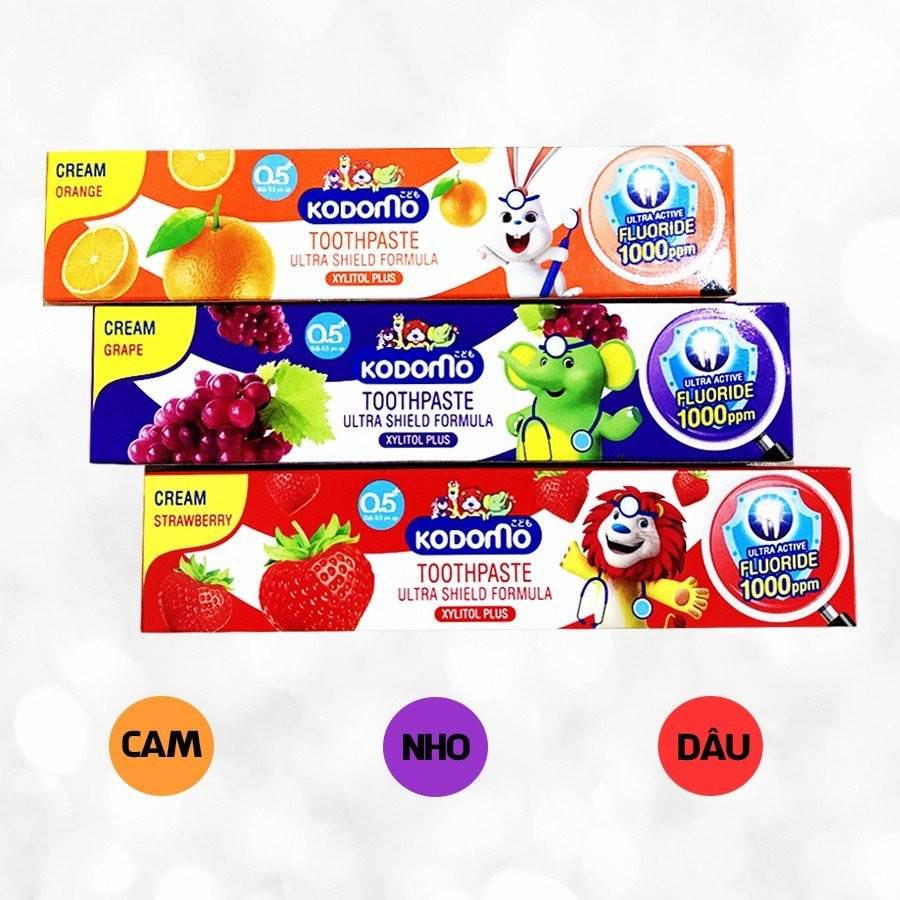 Kem đánh răng Kodomo Thái các vị (Tuýp 65g)