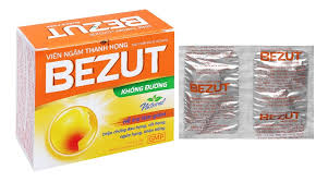 Viên Ngậm Thanh Họng Bezut Không Đường Cam Vinacare (H/20v)