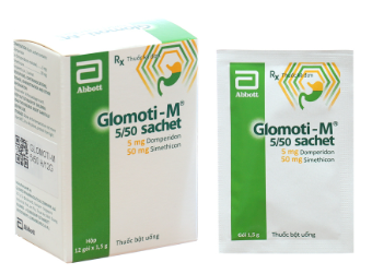 Glomoti-M 5/50 Domperidon 5mg và Simethicon 50mg Abbott (H/12g) 