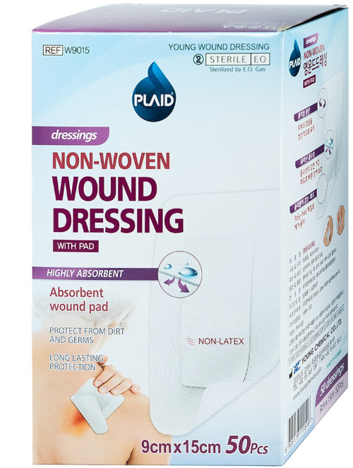 Băng gạc vô trùng Non-Woven Wound Dressing 9cm x 20cm Young Chemical (H/50 miếng)