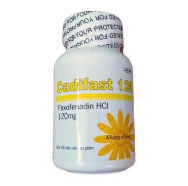 Cadifast Fexofenadin 120mg USP (Lọ/100v)
